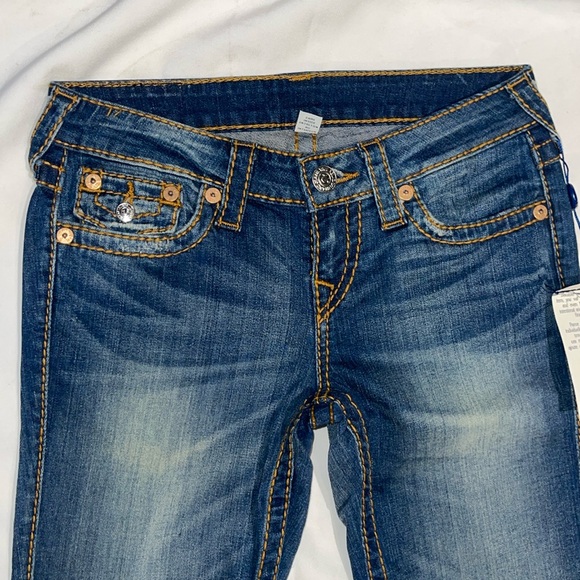 New True Religion Bootcut Flap Pocket Big T Sailing Reef Size 26 - Picture 1 of 10